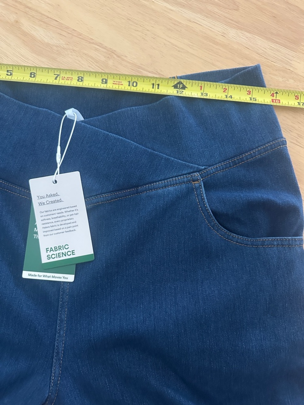 Halara Flex High Waist Crossover Pocket Flare Stretch Washed Casual Jeans Sz XL - Picture 9 of 16